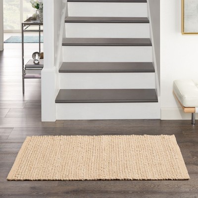 Natural Jute Bleached Rectangular 2 ft x 3 ft Area Rug