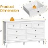 Heynemo 7 Drawer Dresser for Bedroom, Modern Chest of Drawers with Solid Wood Legs and Painted Finish, Wooden Storage Closet Cabinet Organizer - 2 of 4