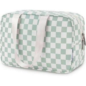 Narwey Large Checkered Travel Toiletry Bag Women Toiletries Bag Skincare Bag Makeup - 1 of 3