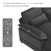 Sapphtopaz 110" U-shaped Sectional Sofa 6-Seater Couch with Waist Pillows Upholstered Sleeper Sofa with Chaise Couches for Living Room,Bedroom - 3 of 4
