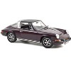 1971 Porsche 911 T Targa Violet with Black Top 1/18 Diecast Model Car by Norev - 2 of 4