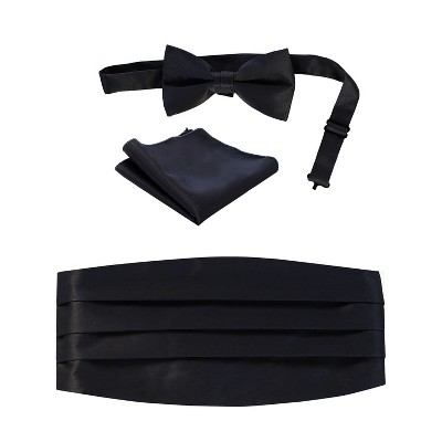 Gioberti Boy's Adjustable Satin and Paisley Cummerbund Set