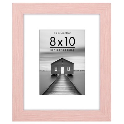 Americanflat Wide Molding Picture Frame with Mat