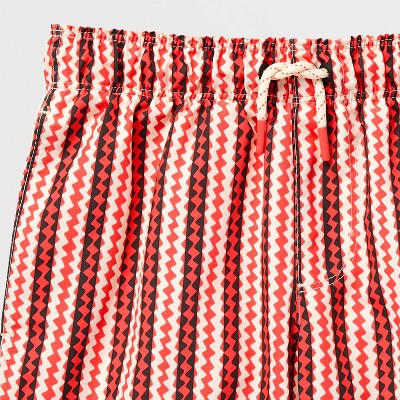 Cat & Jack Boys' Crinkle Stripes Swim Trunks - Cat & Jack™ Red S — фото 4