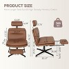 ELECWISH Cross Legged Office Chair with Footrest, Armless Office Desk Chair No Wheels - 2 of 4