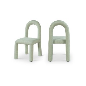 Meridian Furniture,Amari Chenille Fabric Dining Chair, Set of 2 - 1 of 4