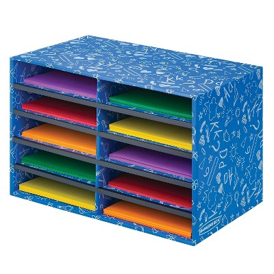 Bankers Box Classroom Collection 10-Compartment Mail Sorters 19.5" x 12.375" Blue (3384201)
