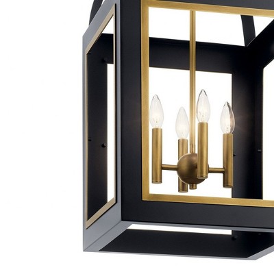 Vath 16" Black and Nickel 4-Light Foyer Pendant