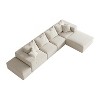 132'' L-Shaped Modular Sectional Sofa with Chenille Upholstery, 6-Piece Couch Set with Deep Cushions and Throw Pillows for Living Room and Bedroom - 4 of 4