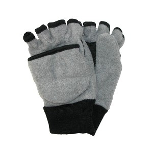 CTM Kids' 4-7 Fleece Flip Top Fingerless Gloves and  Mitten - 1 of 4