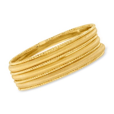 Ross-Simons Italian 18kt Gold Over Sterling Silver Jewelry Set: 7 Bangle Bracelets