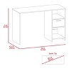 INFURNIC Desks Writing Computer Desk with One Drawer Two Shelves and Spacious Work Surface, Grey, 17.04"*43.3"*28.7" - 4 of 4