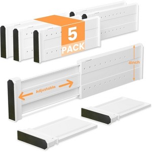 Tree City Adjustable Drawer Dividers 11-17 Inch | Expandable ABS Organizers for Baby Clothes, Kitchen & Bathroom - 1 of 4