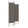 'vidaXL Anthracite 3-Panel Room Divider, 47.2"x86.6" - Versatile and Foldable Partition/Privacy Screen in Durable 100% Polyester Fabric and Iron - 4 of 4