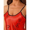 cheibear Women's Sleeveless Round Neck Pajamas Sleepwear Heart Print Lounge Camisole Mini Nightgowns - 4 of 4