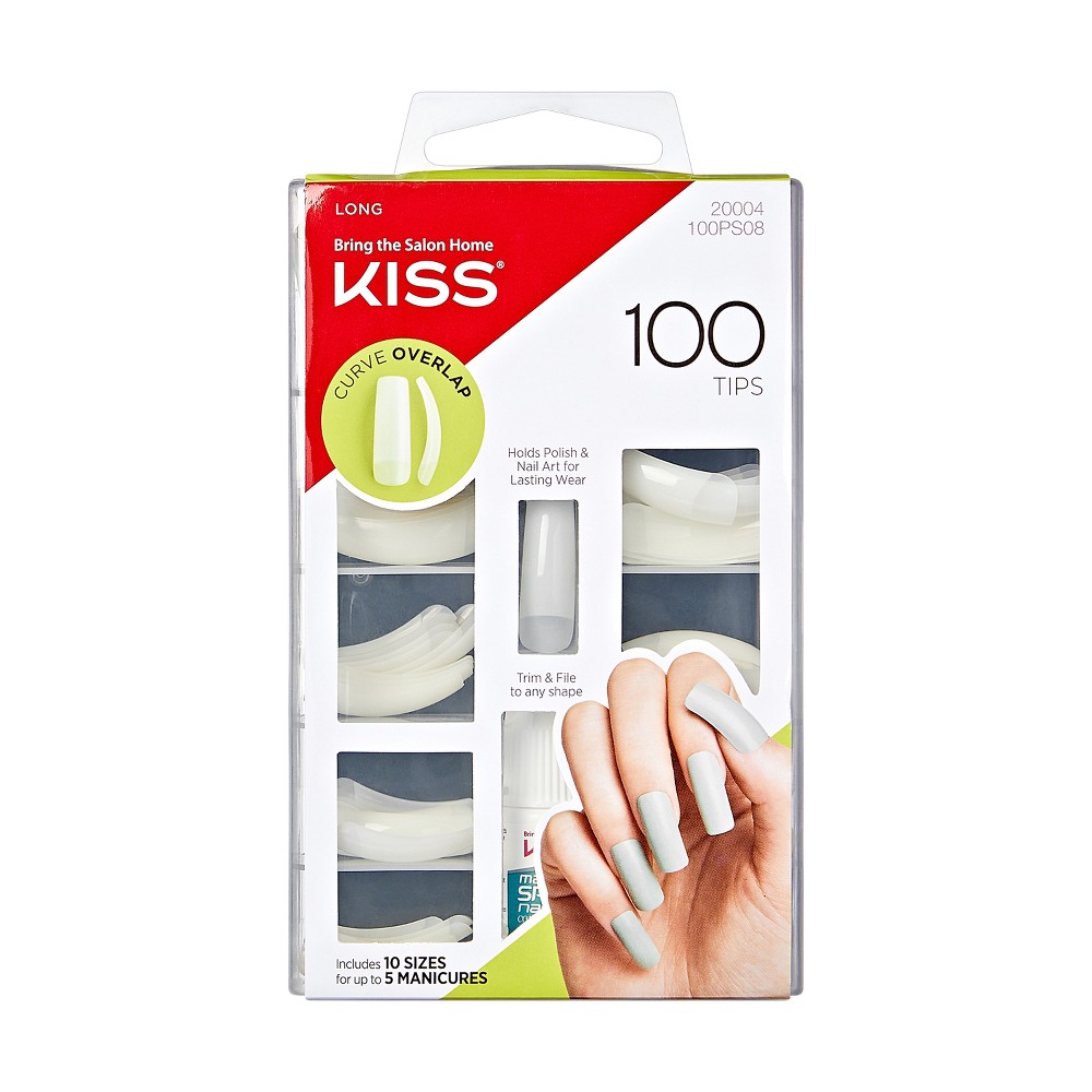 Photos - Manicure Cosmetics KISS Products Fake Nails - Curve Overlap - 101ct