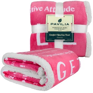 PAVILIA Healing Thoughts Blanket for Women Men, Get Well Prayer Gift for Family Friends, Soft Fluffy Plush Microfiber - 1 of 4