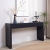 Paaaawaters Modern Black Console Table with 4 Drawers – 59.2" Entryway Table with Storage - 2 of 4
