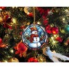 Snowman Ceramic Ornament in Stained Glass Patterns, Christmas Ceramic Hanging Ornament, Christmas Tree Ornament for Home Decors - 3 of 4
