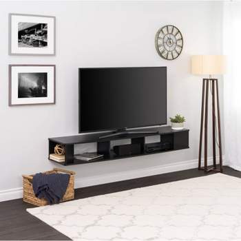 70" Wall Mounted TV Stand for TVs up to 75" Black - Prepac