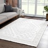 Hauteloom Ivory Alya 3D Medallion Fringe Area Rug - 2 of 4