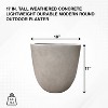 Rosemead Home & Garden Concrete Outdoor Planter Pot Beige 18"x18"x17" - 4 of 4