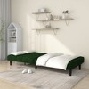 vidaXL 2-Seater Sofa Bed Dark Green Velvet - 3 of 4