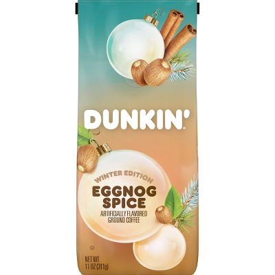 Dunkin' Caffeinated Eggnog Spice Medium Roast Ground Coffee - 11oz