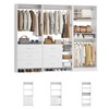 Besiost Set of 3 Closet Organizer System with Wood Drawers, Freestanding Wardrobe with Hanging Rods - 4 of 4