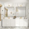 Apmir Rectangular Aluminum Alloy Framed and Tempered Glass Wall Bathroom Vanity Mirror in Matte Black/ Gold/ Silver/ Brown - 3 of 4