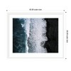 Kate and Laurel Framed Art Ocean Waves on the Black Beach in Iceland by Michael Schauer, 43x35, Oliver White Narrow - 2 of 4