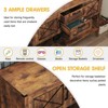 Console Table, Sideboard Buffet Cabinet with Drawers and Bottom Shelf - 3 of 4