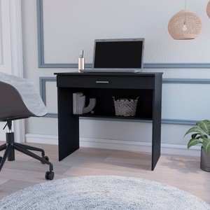 PAGED Home Office Desk 35.1" L Modern Computer Desk with Large Open Storage Shelf for Office, Study - 1 of 4