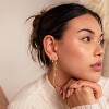 14K Gold Plated Threader Earrings | Hypoallergenic Chain Drop Set for Women - 3 of 4