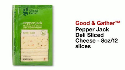 Brand - Happy Belly Sliced Pepper Jack Cheese, 10 Slices, 8