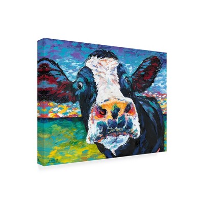 Trademark Fine Art -Carolee Vitaletti 'Curious Cow Ii' Canvas Art