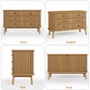6-Drawer Dresser, Modern Wooden Bedroom Chest of Drawers With Storage Drawers, Farmhouse Style TV Stand for Living Room, Bedroom, Hallway, Wild Oak - 4 of 4