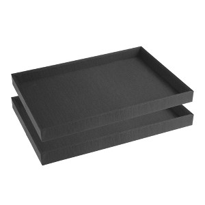 Unique Bargains Stackable Fabric Jewelry Organizer Trays with Removable Dividers for Drawers Set of 2 - 1 of 4