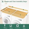 Zevemomo 27.5"x54" Washer Dryer Topper, Natural Wood Laundry Shelf for Over Washer Dryer, Folding Clothes Organizer, Natural Wood - 3 of 4