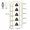Arched Bookshelf, 5-Tier Open Bookshelf, Modern Bookcase Storage Shelves with Metal Frame - 2 of 4