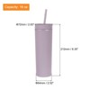 Unique Bargains Skinny Tumbler with Lids and Straws 16 OZ - 2 of 4