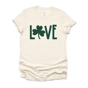 Simply Sage Market Love Clover Puff  Short Sleeve Tee - 1 of 4