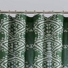 Jungalow Aisha Shower Curtain Green 100% Cotton, Machine Washable, Buttonhole Top - image 2 of 3