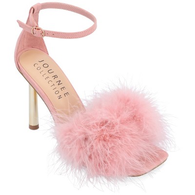 Journee Collection Womens Odete Mid Heel Open Toe Pumps