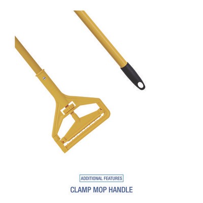 Boardwalk Natural Cotton Mop Kit with Yellow Plastic Handle