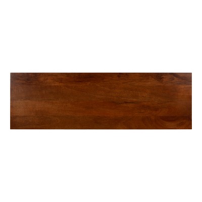 McCutcheon Solid Mango Wood Mid-Century Bench, 45" Brown