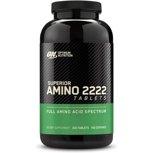 Optimum Nutrition Superior Amino 2222 Tablets, Complete Essential Amino Acids, EAAs, 320 Count - 1 of 4
