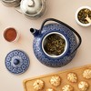 Juvale Japanese Cast Iron Teapot with Infuser for Loose Leaf and Tea Bags, Kettle Includes Handle and Lid (Blue, 34oz) - 3 of 4