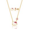 Hello Kitty Girls Necklace Stud Earrings Jewelry Set - 18+3" - 4 of 4