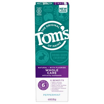 Tom's of Maine Whole Care Peppermint - 4oz